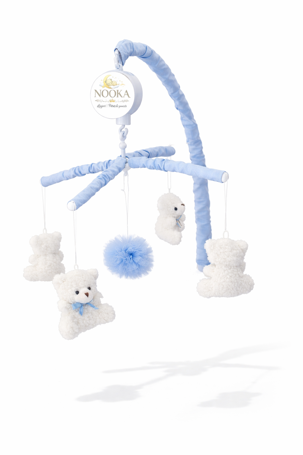 Carusel muzical personalizat pentru pătuț – în același stil cu lenjeria NOOKA