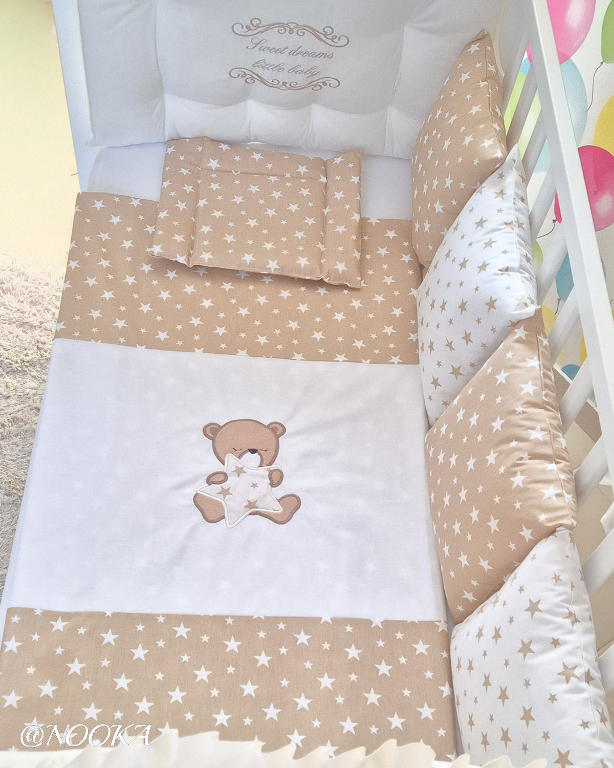 Set lenjerie CONFORT laterale matlasate (3L)-NOOKA Teddy Love