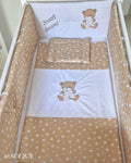 Set lenjerie ESENTIAL cu aparatori clasice - NOOKA Teddy Stars