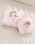 Set cadou – Păturică și prosop cu glugă  Pink Little Angel