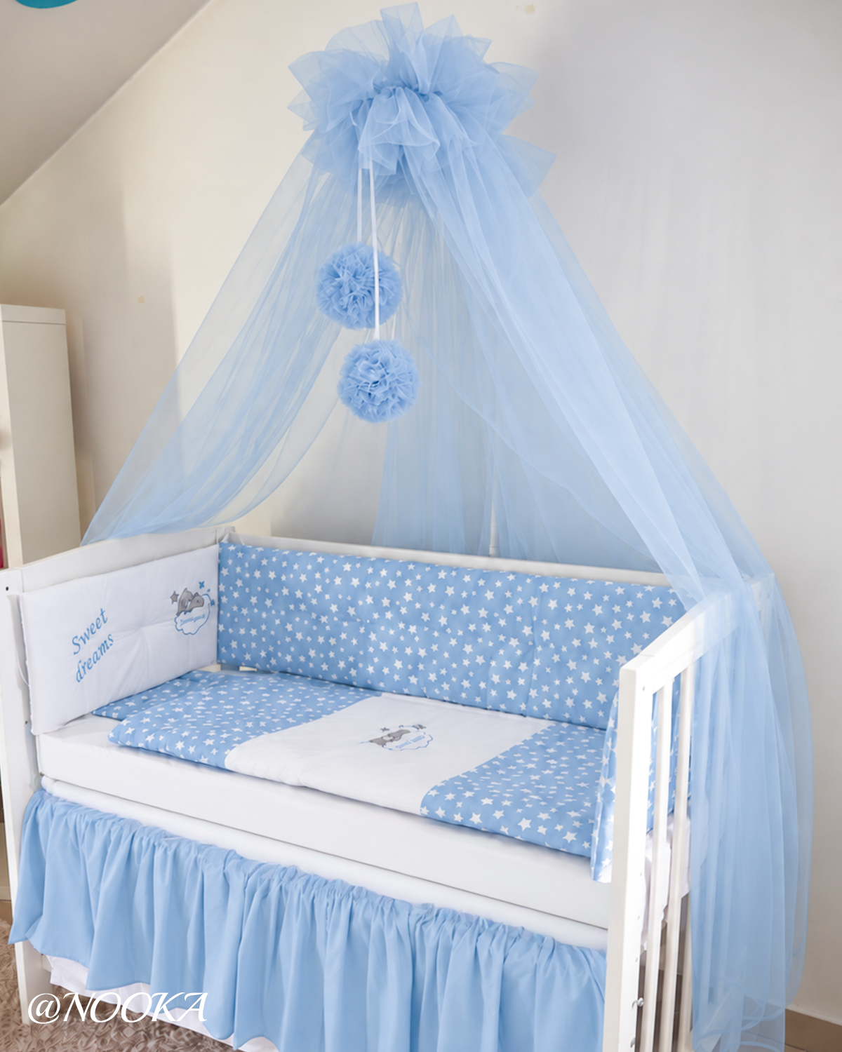 Set lenjerie  cu aparatori clasice  NOOKA  – Sweet little stars