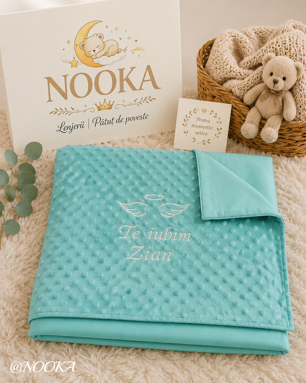 Păturică NOOKA Premium cu strat dublu