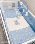 Set lenjerie ESENTIAL cu aparatori clasice NOOKA Blue Stars