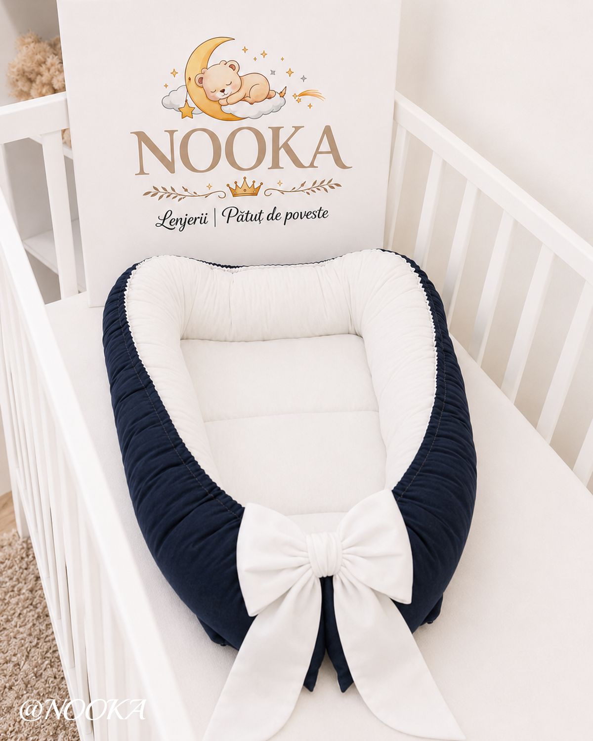 Baby Nest NOOKA - reversibil din bumbac