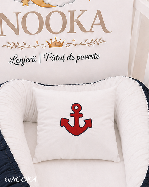 Baby Nest NOOKA - reversibil din bumbac