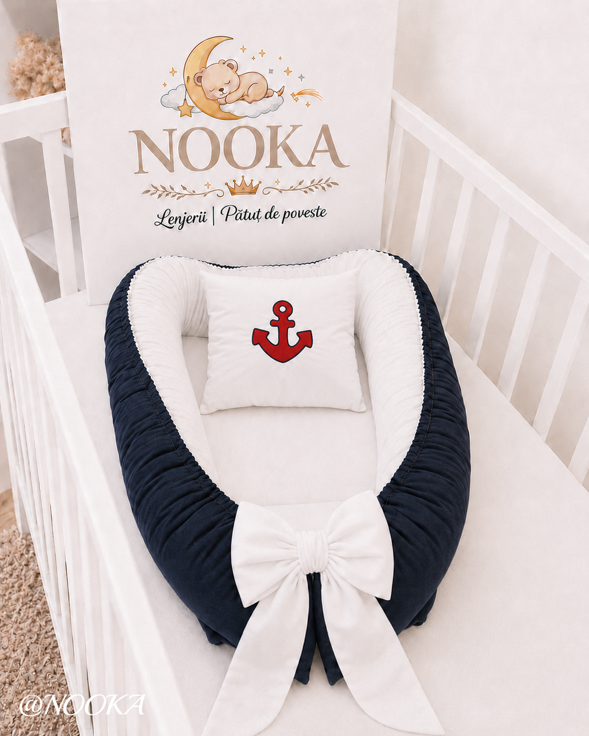 Baby Nest NOOKA - reversibil din bumbac