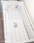 Set lenjerie ESENTIAL cu aparatori clasice NOOKA Blue Hearts