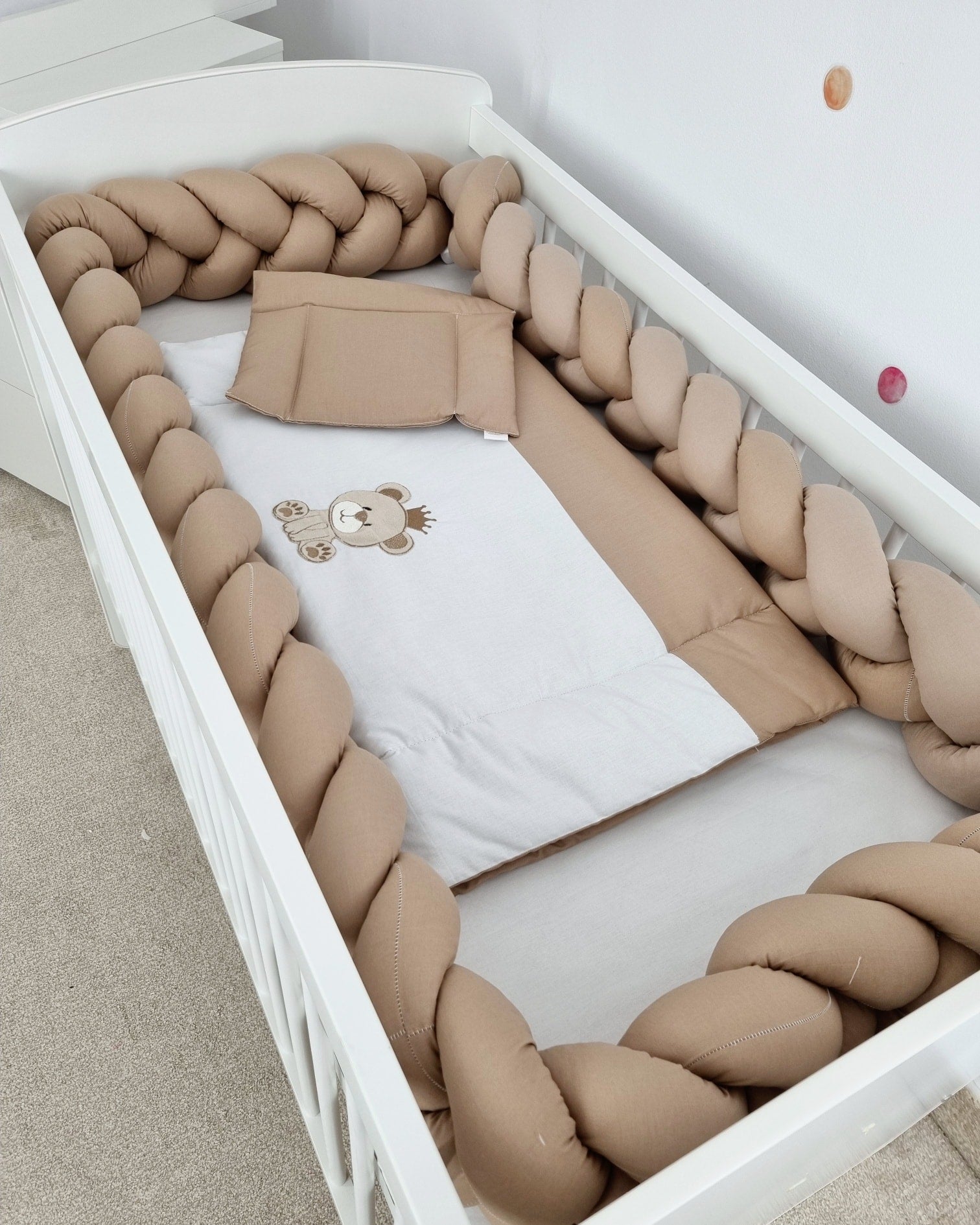 Set lenjerie  CONFORT cu laterale impletite tip bumper  (L4)