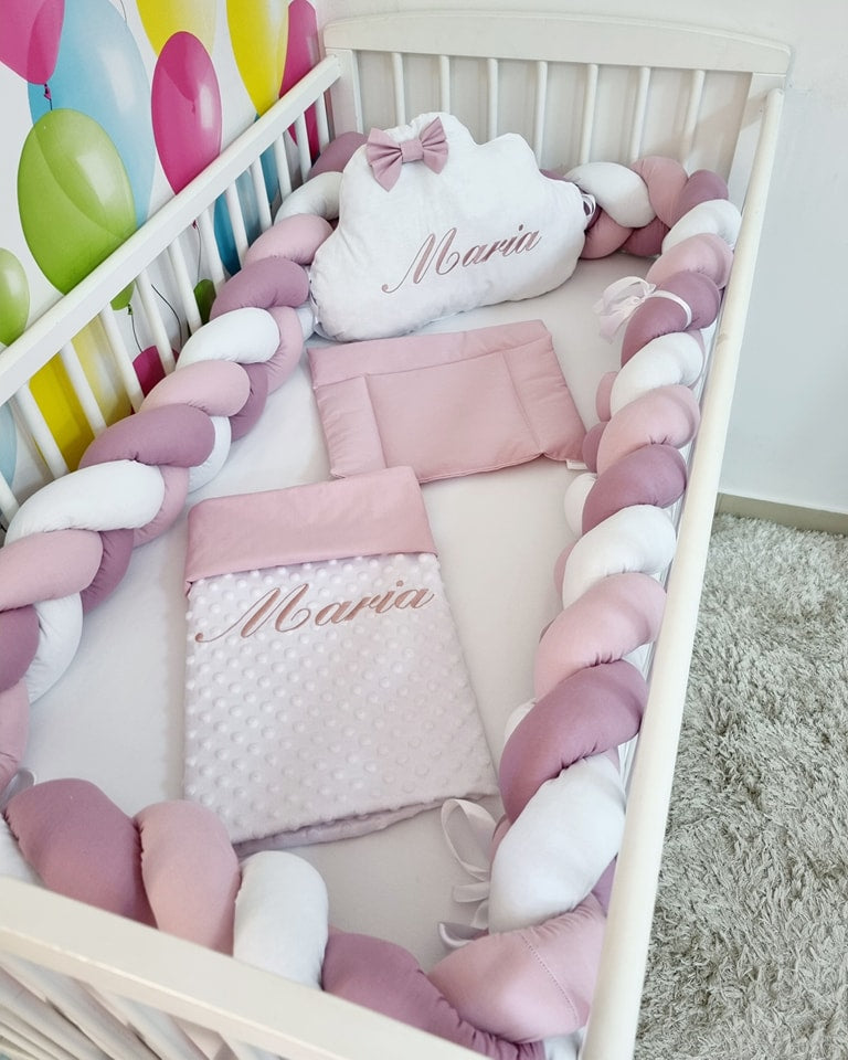 Set lenjerie  CONFORT cu laterale impletite tip bumper  (L4)