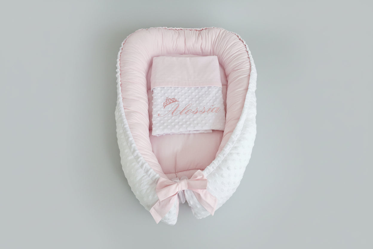Baby Nest NOOKA - reversibil plush minky & bumbac
