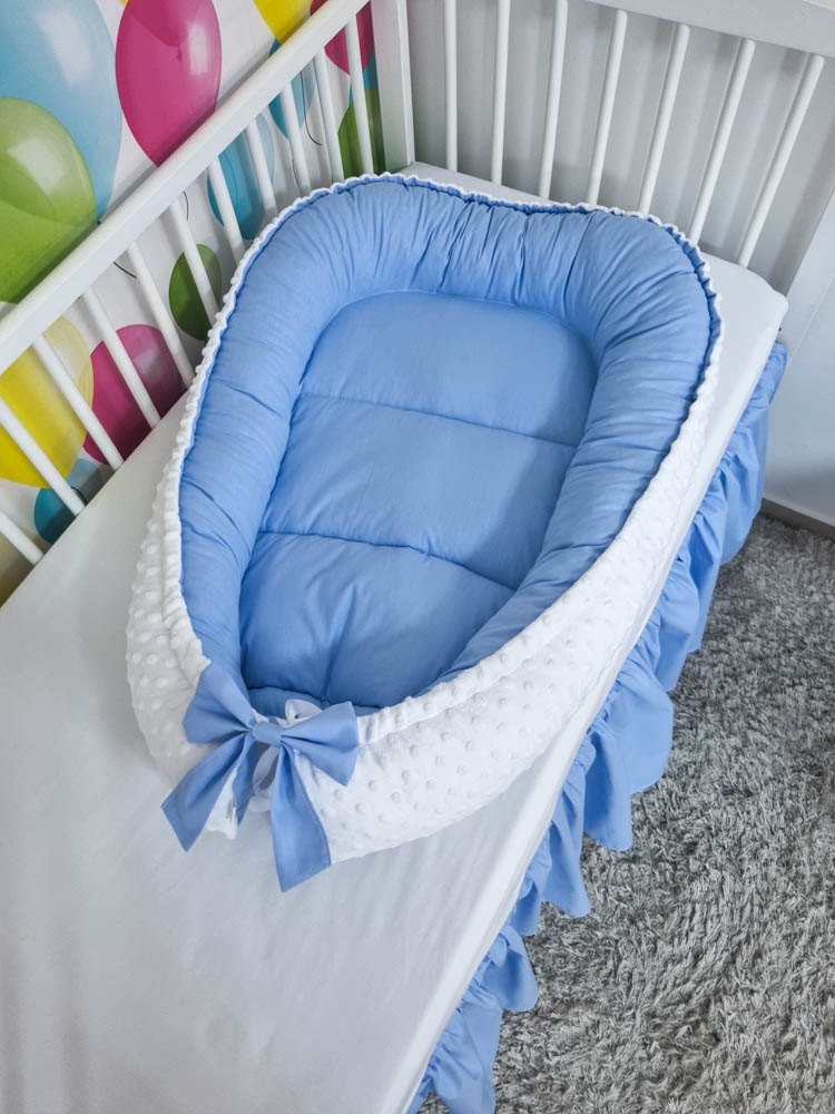 Baby Nest NOOKA - reversibil plush minky & bumbac