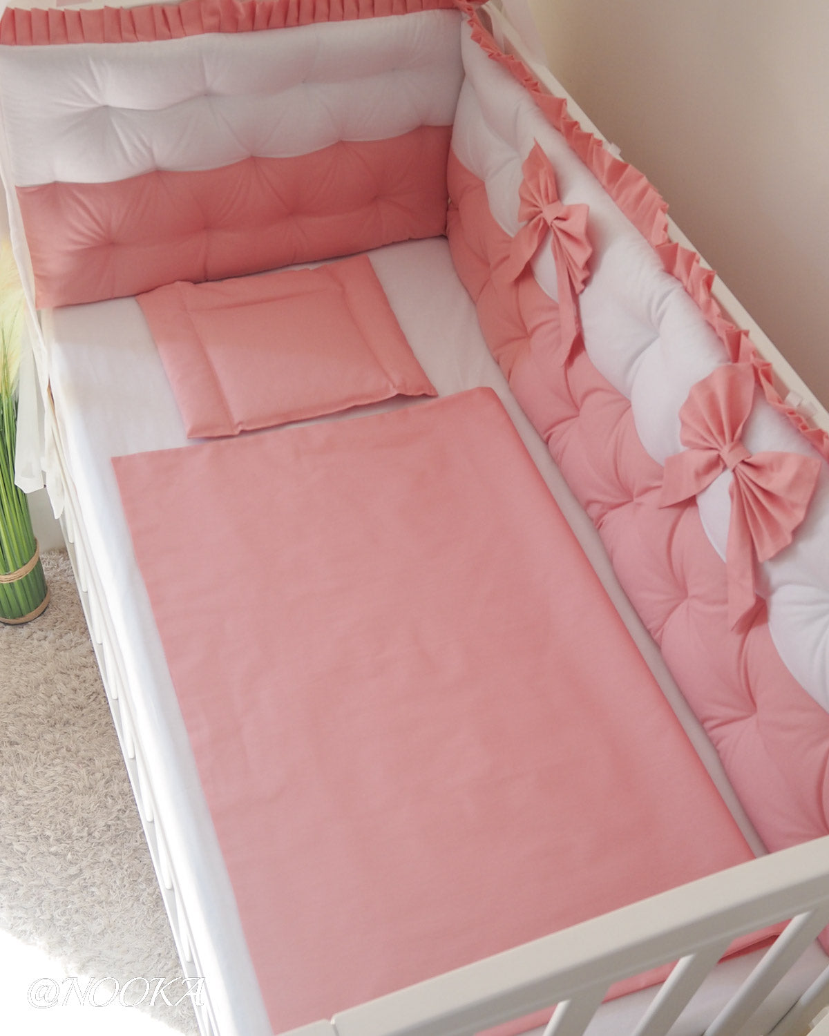 Set lenjerie PREMIUM laterale combinate -NOOKA Sweet Bow Pink