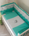 Set lenjerie CONFORT laterale matlasate -NOOKA Dumbo Mint