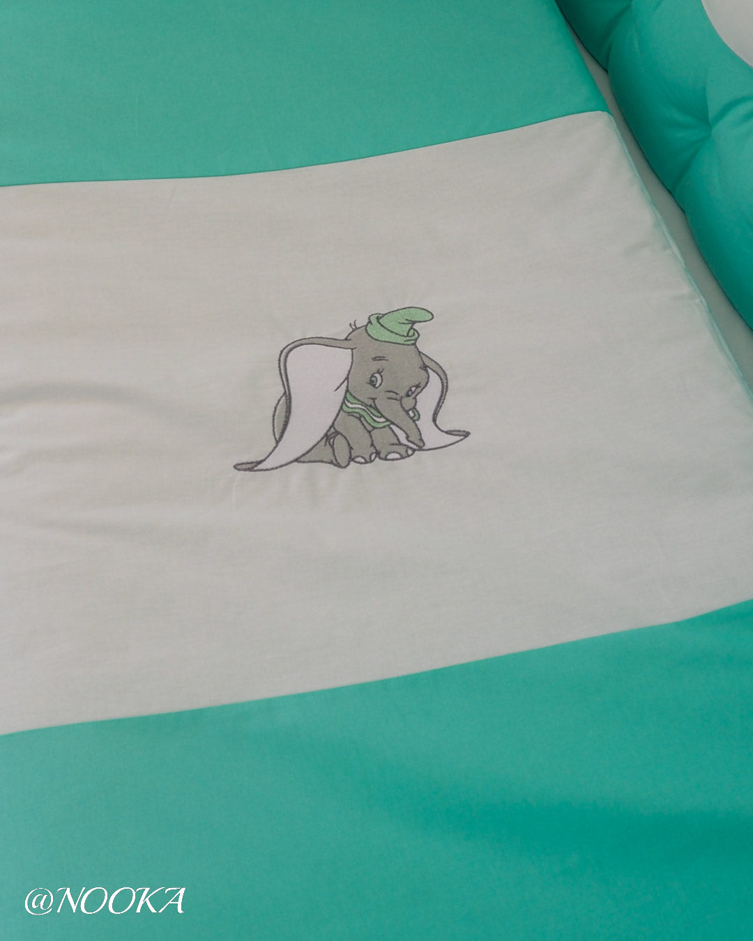 Set lenjerie CONFORT laterale matlasate -NOOKA Dumbo Mint