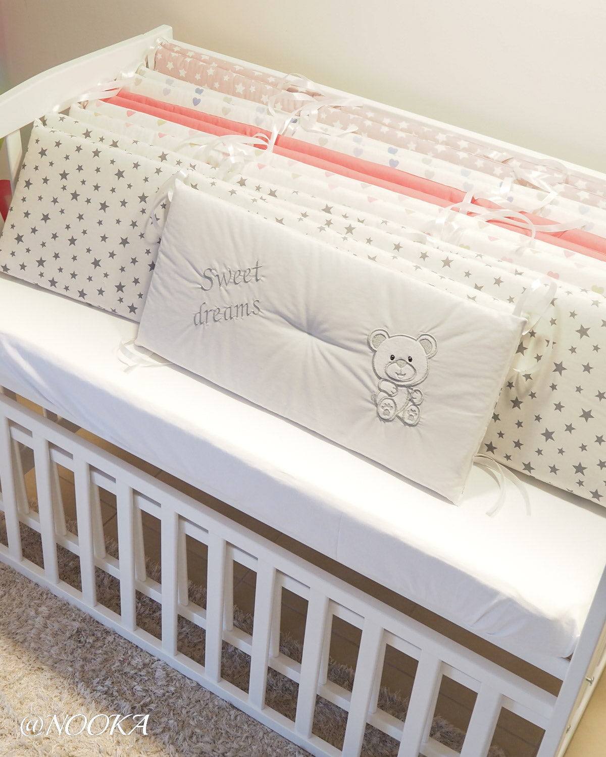 Apărători laterale clasice NOOKA – set complet 4 laturi - Teddy stars