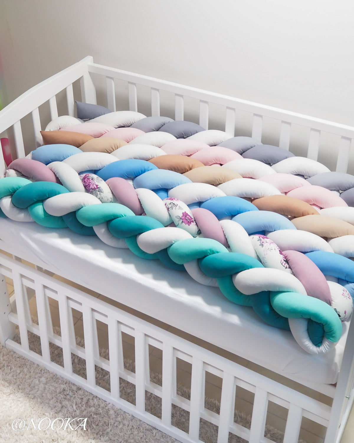 Apărători laterale bumper NOOKA – tip impletitura 3 culori