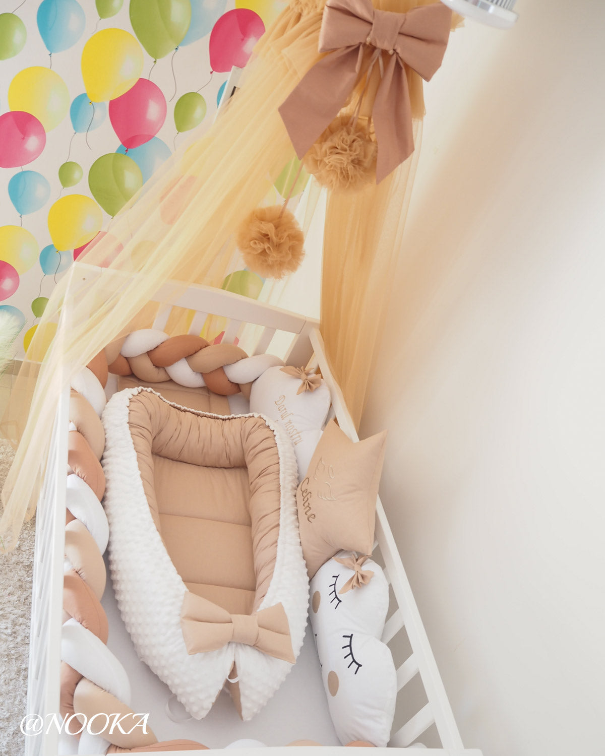 Baby Nest NOOKA - reversibil plush minky & bumbac