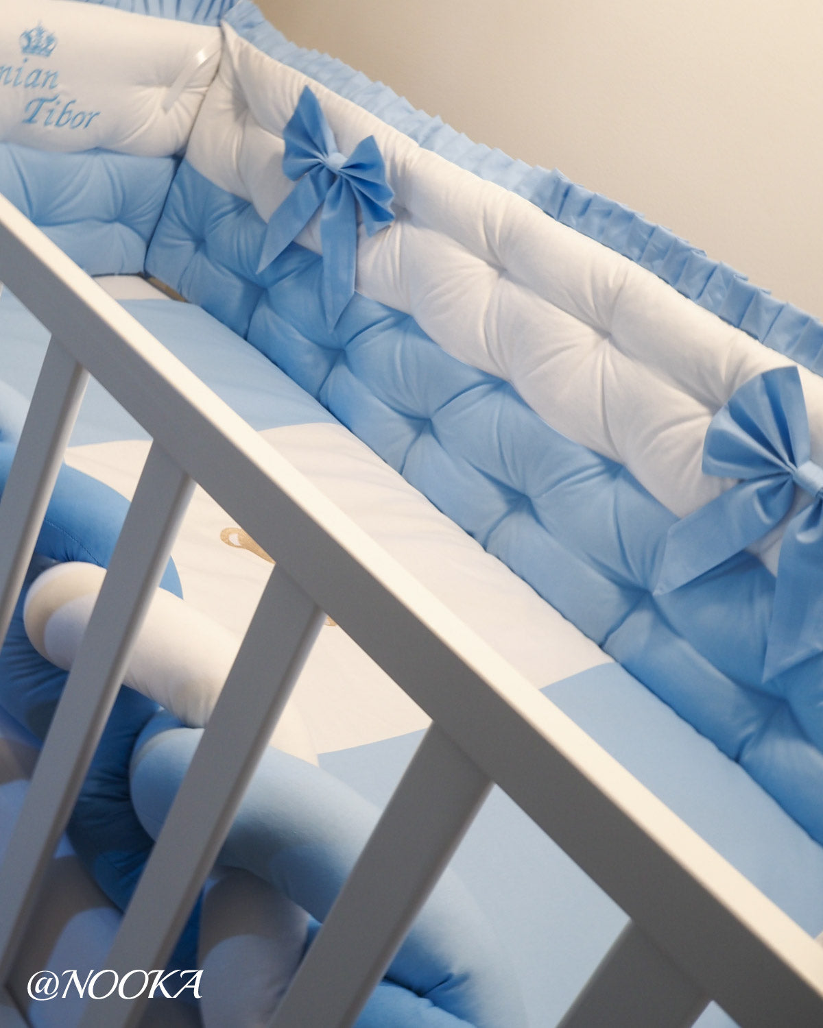 Set lenjerie PREMIUM laterale combinate -NOOKA Blue Teddy Bear