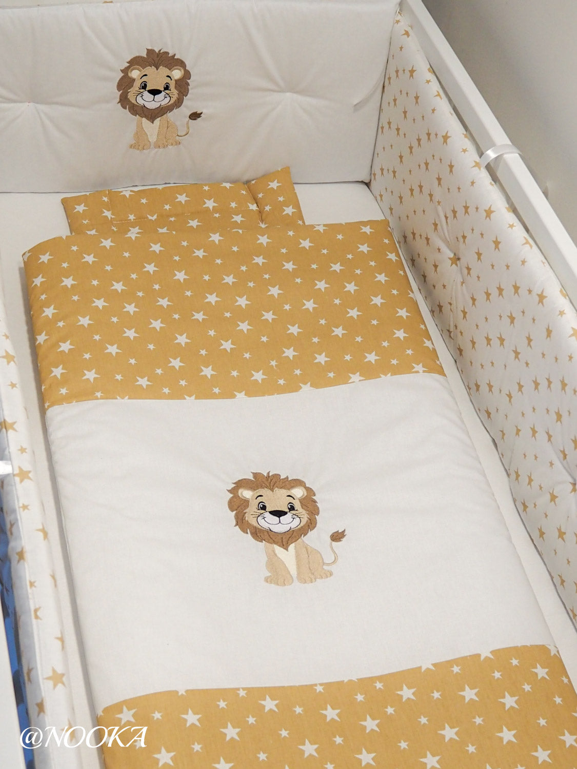 Set lenjerie ESENTIAL cu aparatori clasice NOOKA Little Lion