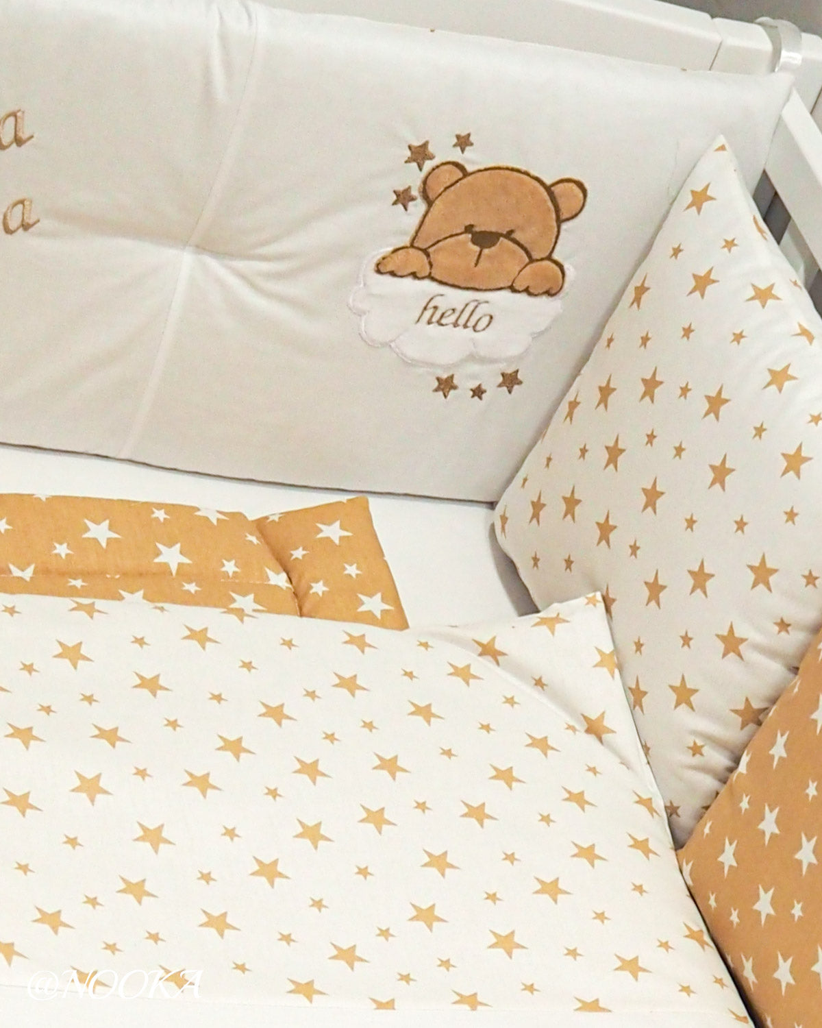 Set lenjerie CONFORT laterale matlasate -NOOKA Hello Teddy
