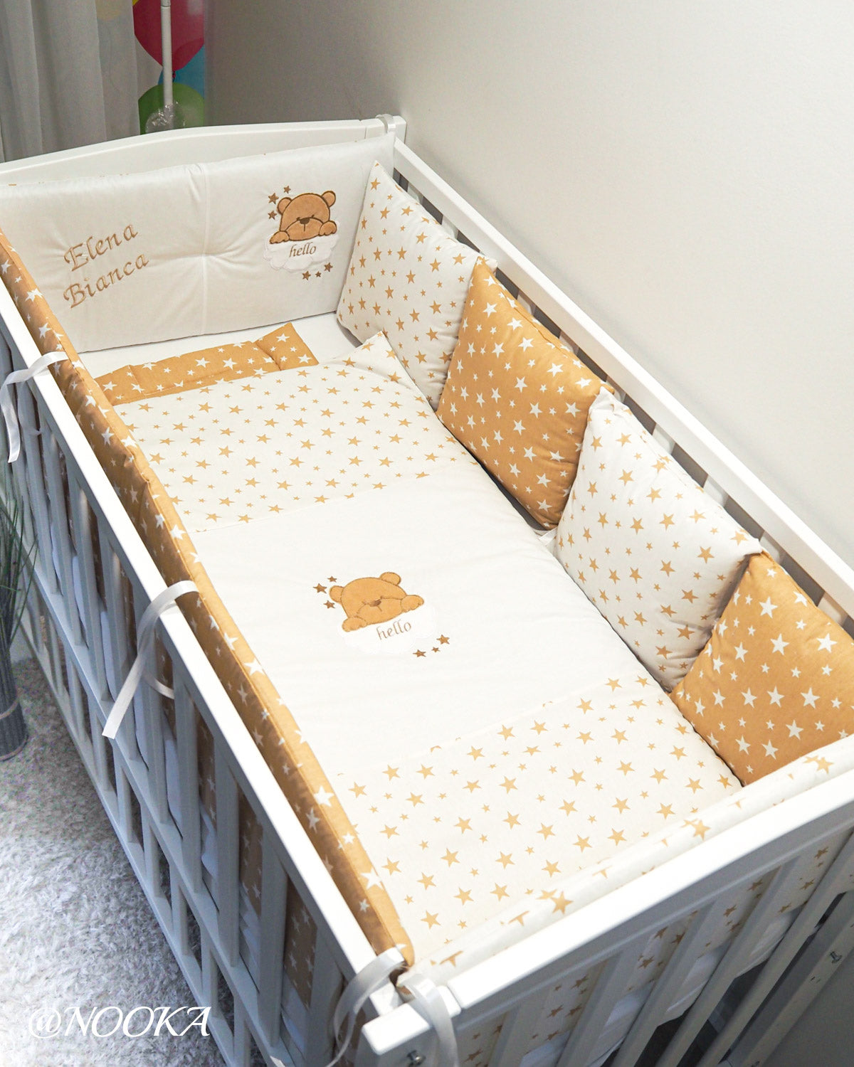 Set lenjerie CONFORT laterale matlasate -NOOKA Hello Teddy
