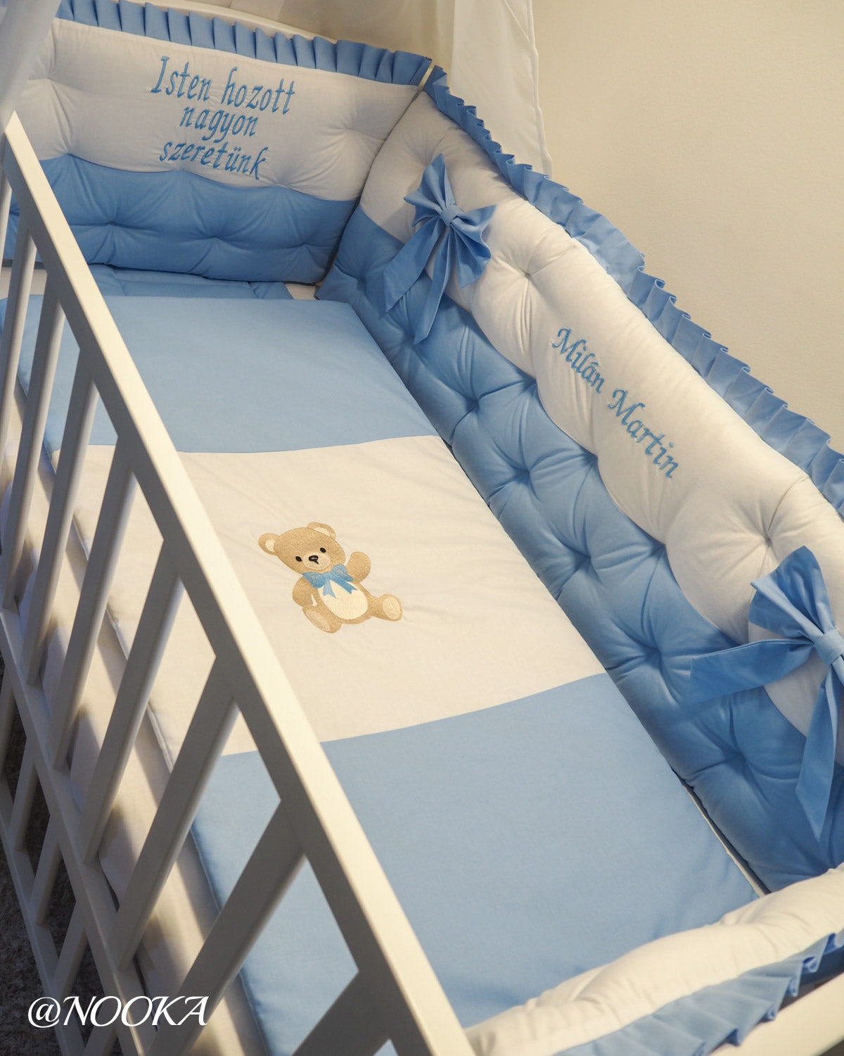 Set lenjerie CONFORT laterale matlasate (3L)-NOOKA  Little teddy bear