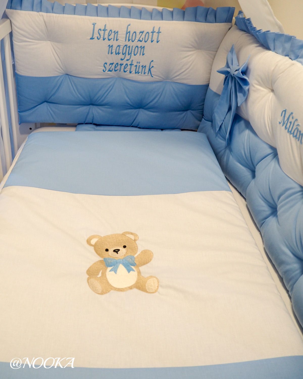 Set lenjerie CONFORT laterale matlasate (3L)-NOOKA  Little teddy bear