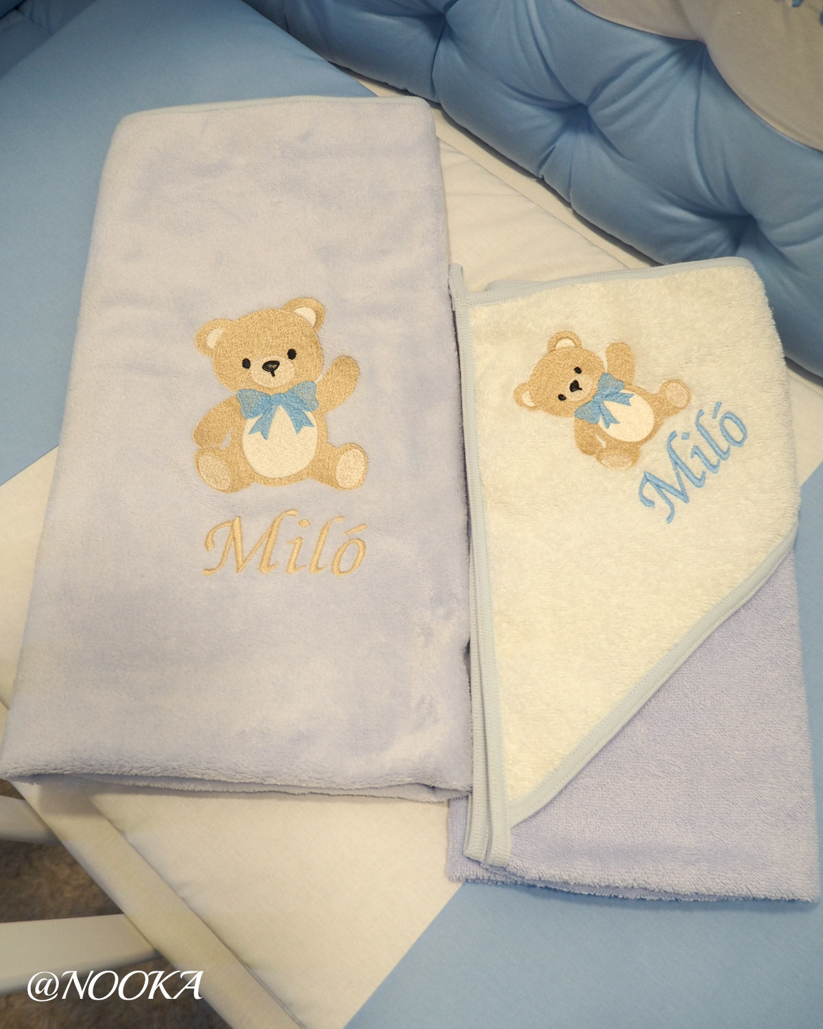 Set cadou, ursulet – Păturică și prosop cu glugă Teddy Bear