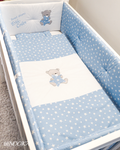 Set lenjerie ESENTIAL cu aparatori clasice NOOKA Blue Stars