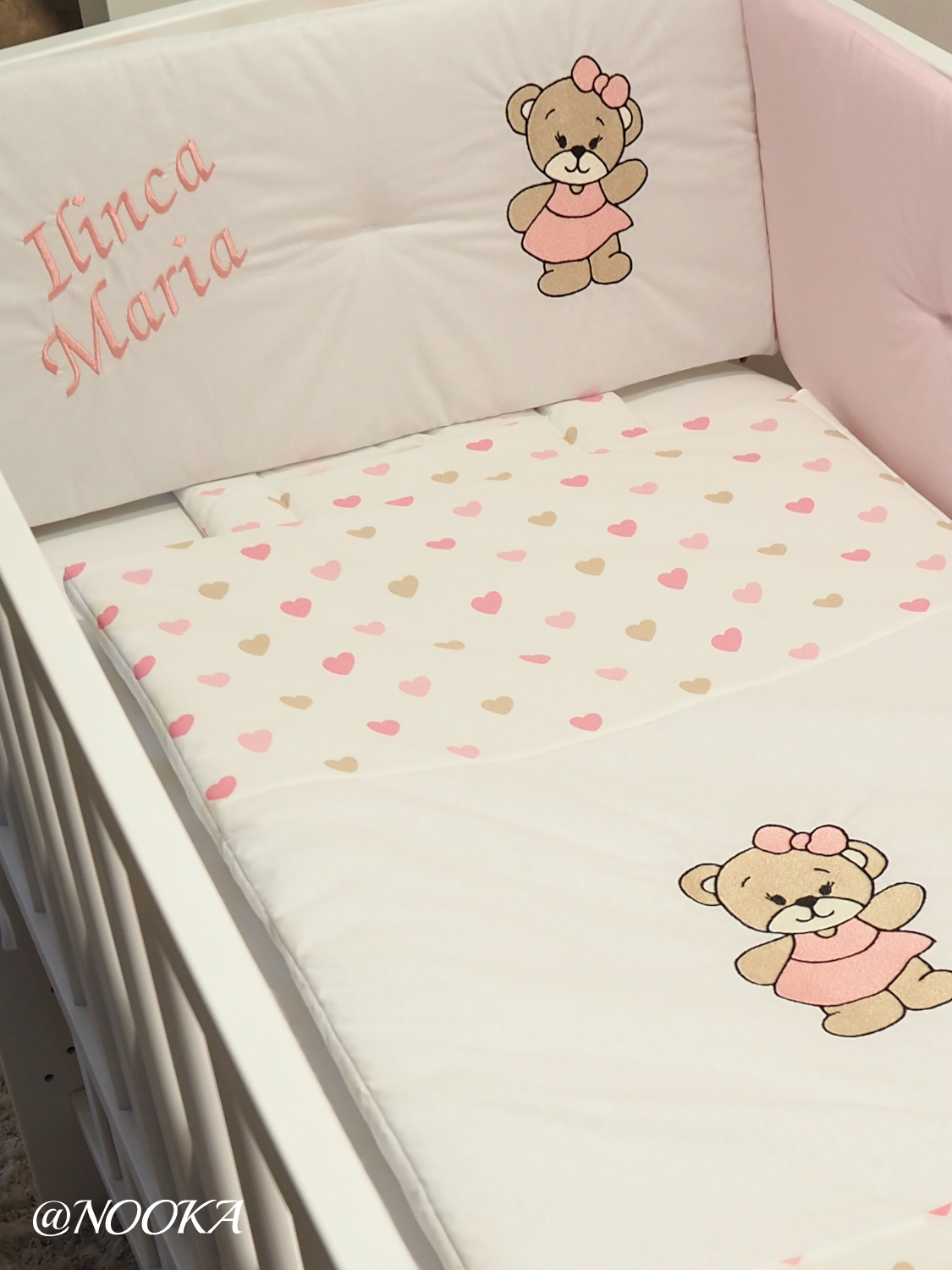 Set lenjerie  cu aparatori clasice  NOOKA  – Teddy Hugs