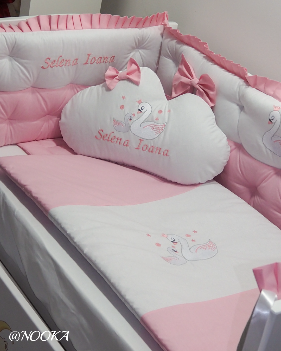 Set lenjerie CONFORT laterale matlasate -NOOKA Swan Love