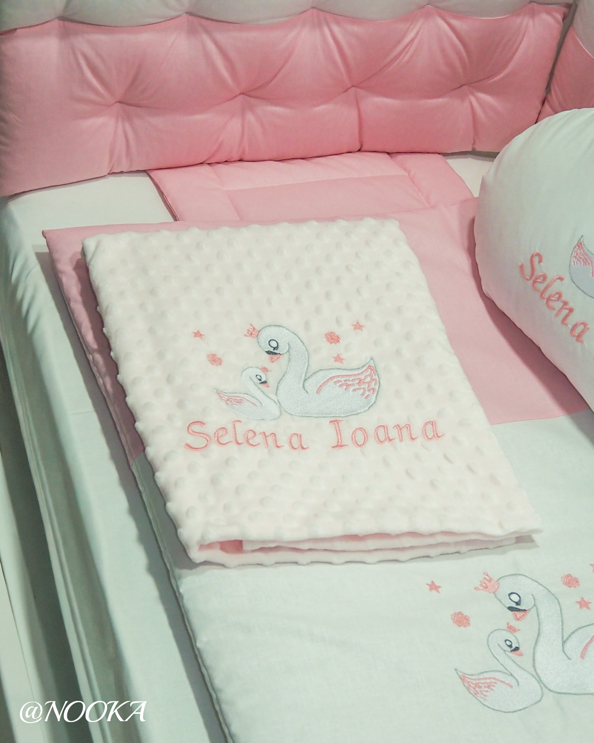 Set lenjerie CONFORT laterale matlasate -NOOKA Swan Love