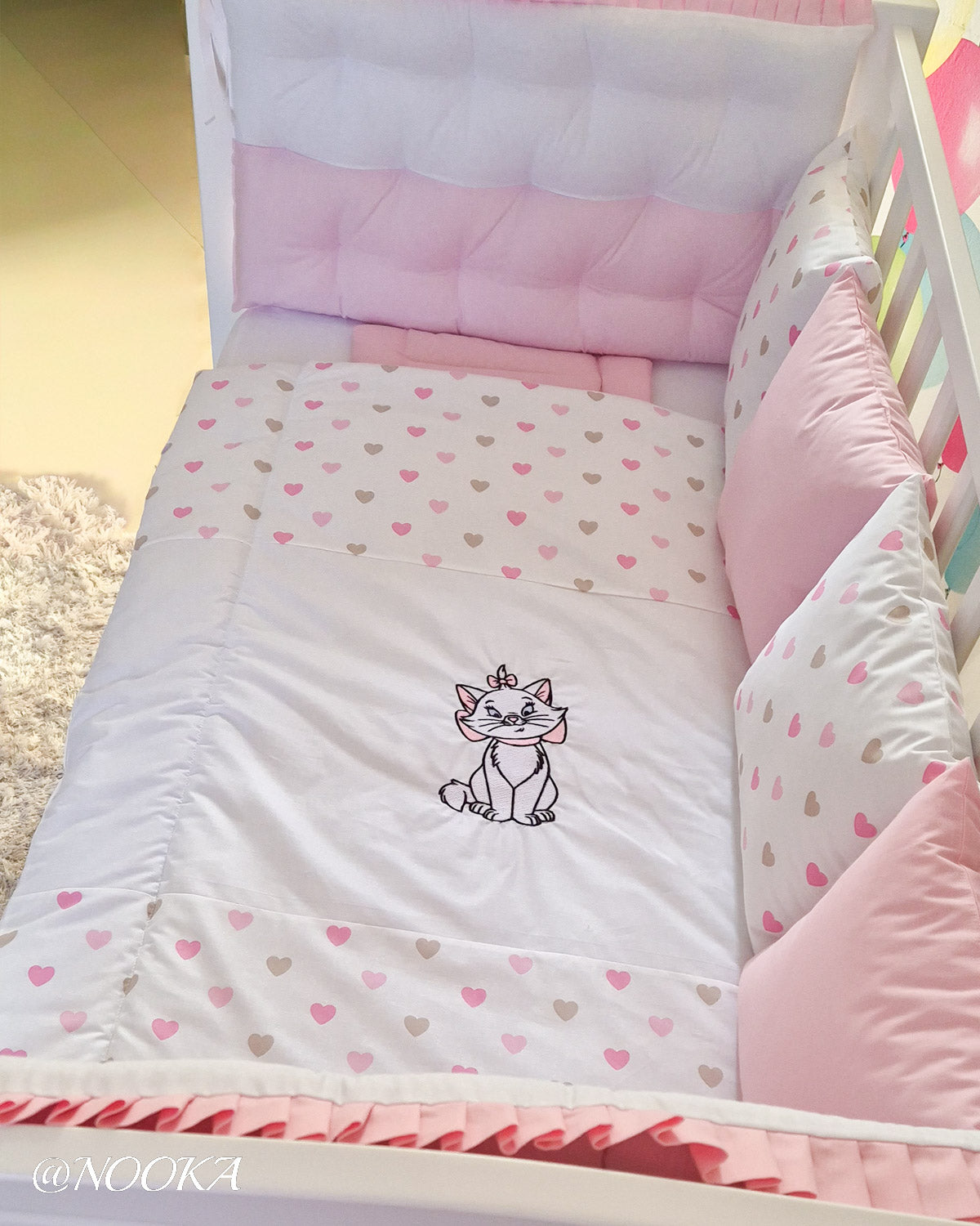 Set lenjerie CONFORT cu laterale combinate - Inimioare roz